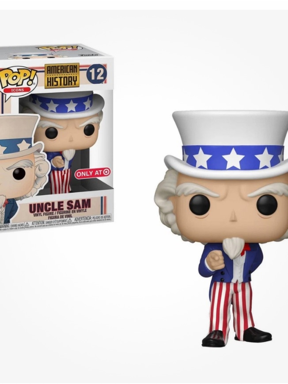 Vaulted 2019 American History Target Exclusive “Uncle Sam” Funko Pop w/Protector